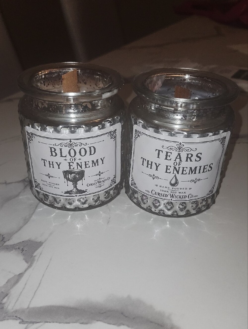 Handcrafted Blood Of Thy Enemy & Tears Of Thy Enemies Candle Set - Picture 4 of 6